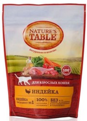 Сухой корм, Nature's Table (Нейчес Тейбл) 1.1 кг для взрослых кошек индейка