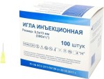 Игла инъекционная стерильная, р. 30g 0.3ммx13мм №100