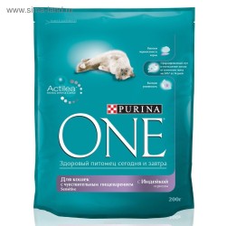 Сухой корм, Purina One (Пурина Ван) 200 г для кошек с чувствительным пищеварением