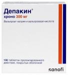 Депакин хроно, таблетки пролонгированного действия покрытые оболочкой 300 мг 100 шт